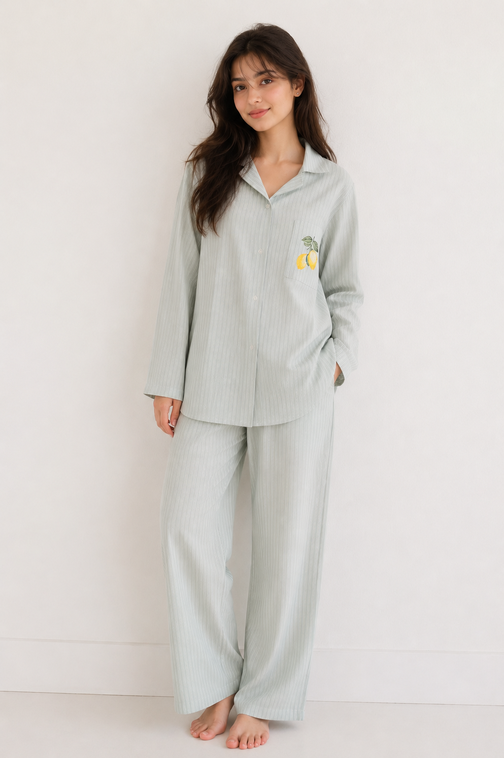 Lemon Stripe Pj Set