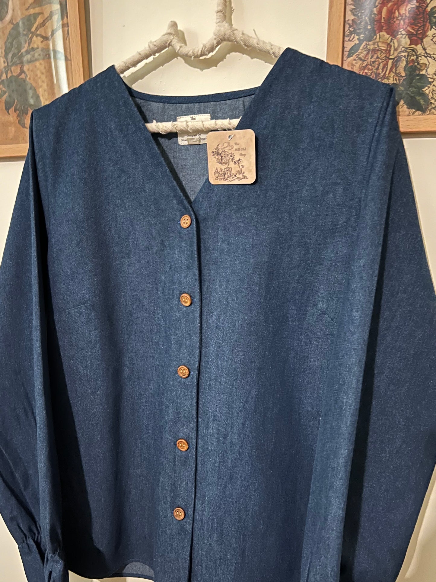 Denim Shirt with Wooden Buttons