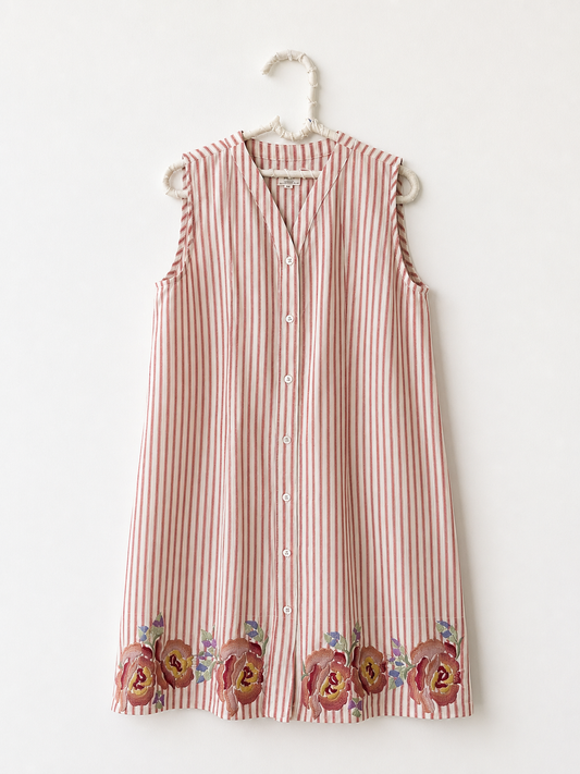 Embroidered Shift Dress
