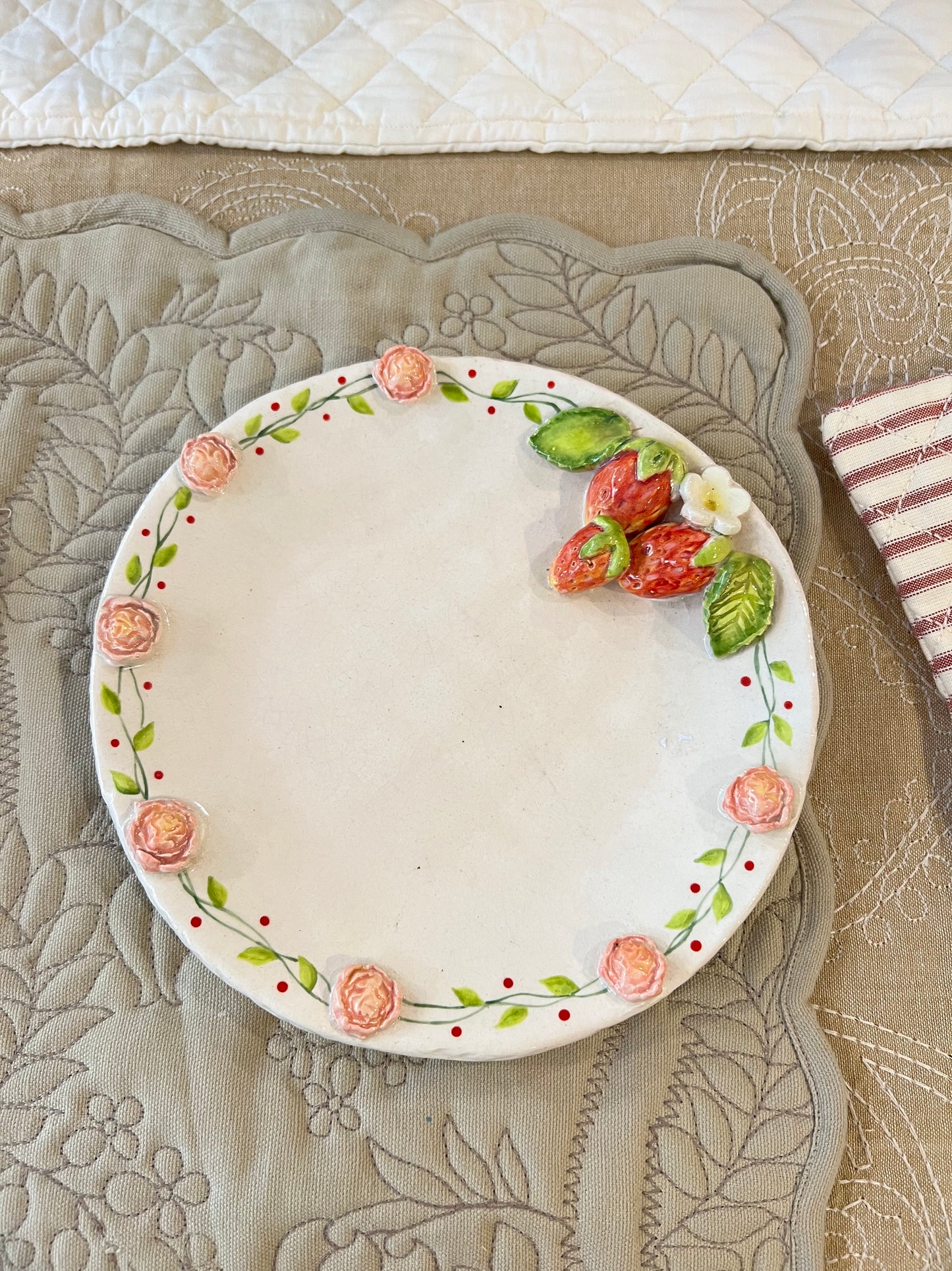 Strawberry & Rose Plate