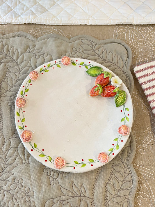 Strawberry & Rose Plate