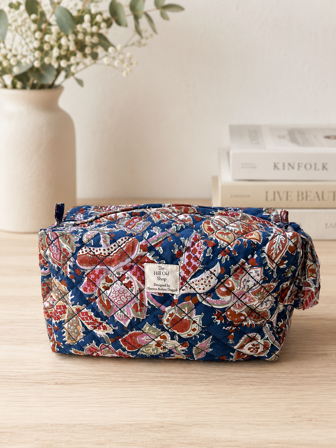 Vintage Quilted Travel & Utility Pouch