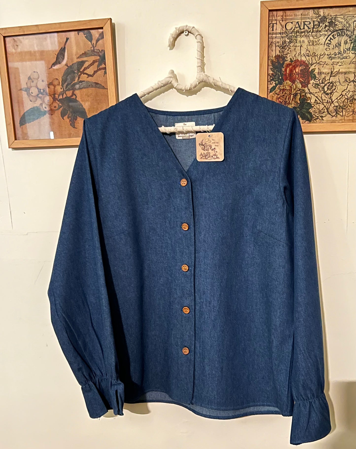 Denim Shirt with Wooden Buttons