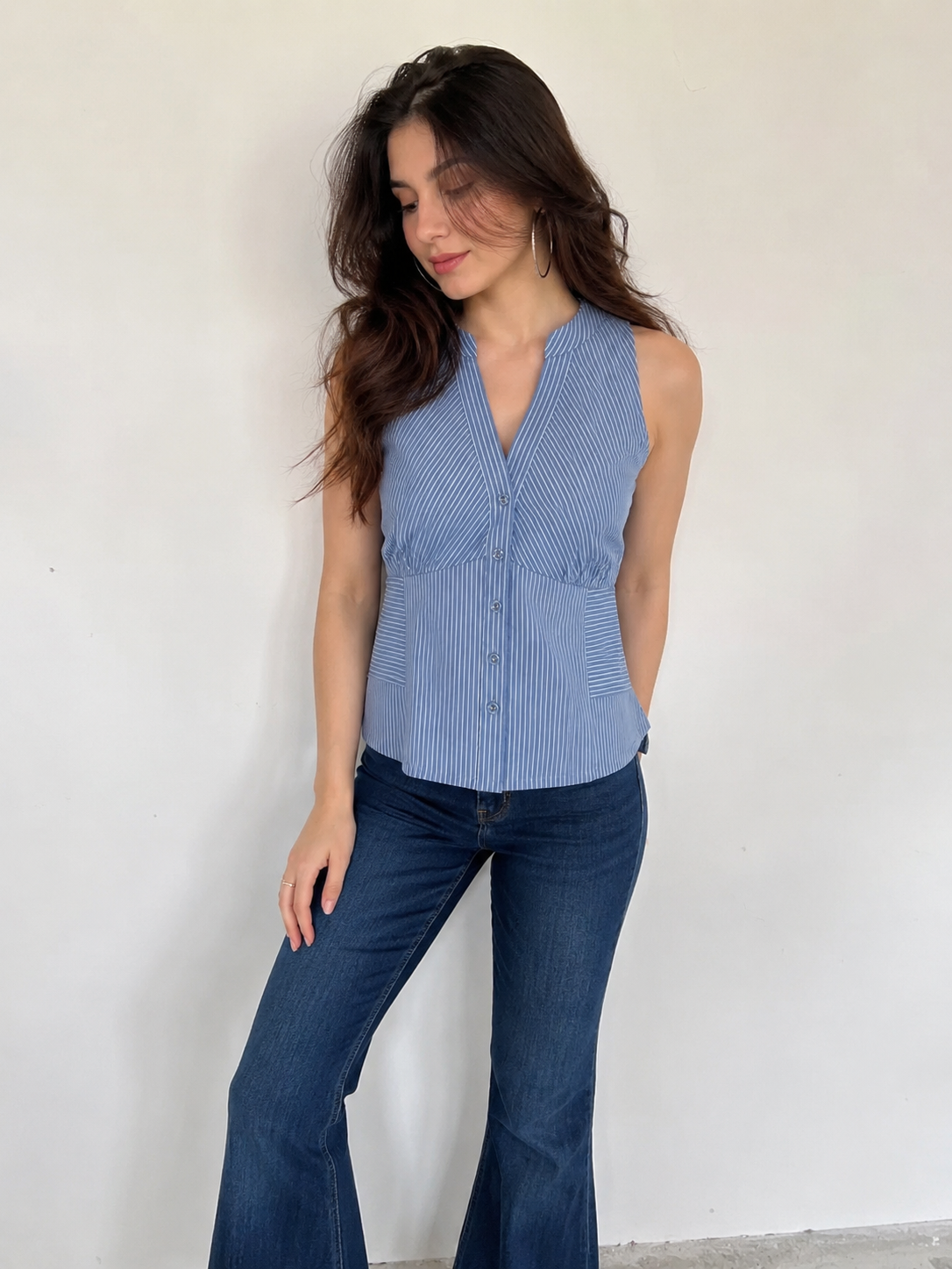 Halter Neck Stripe Top