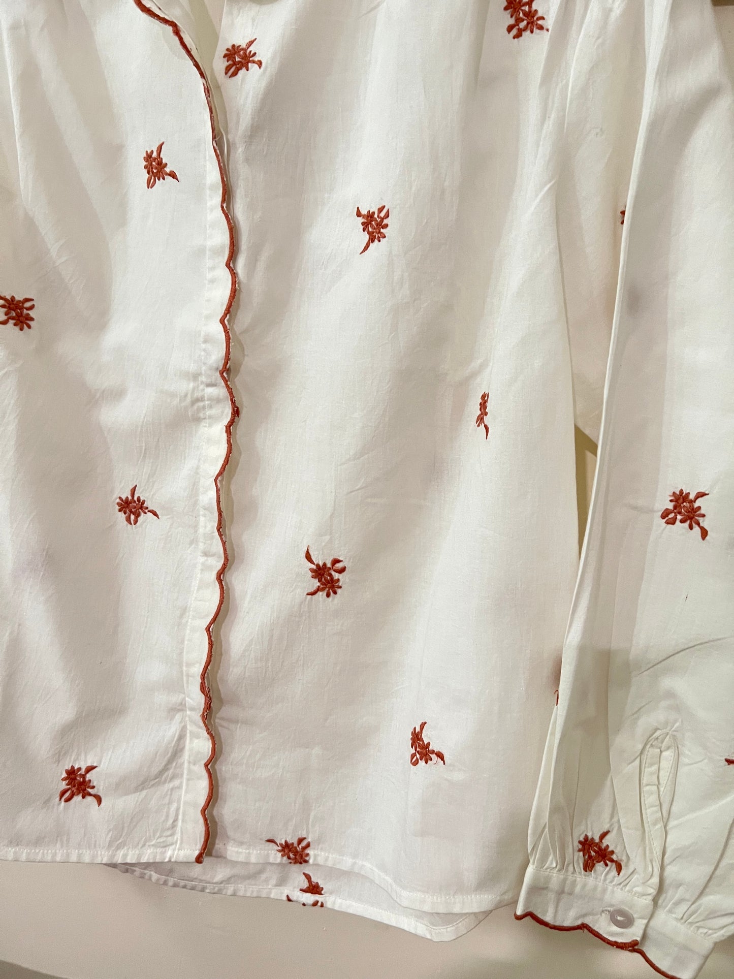 Embroidered Scallop Shirt
