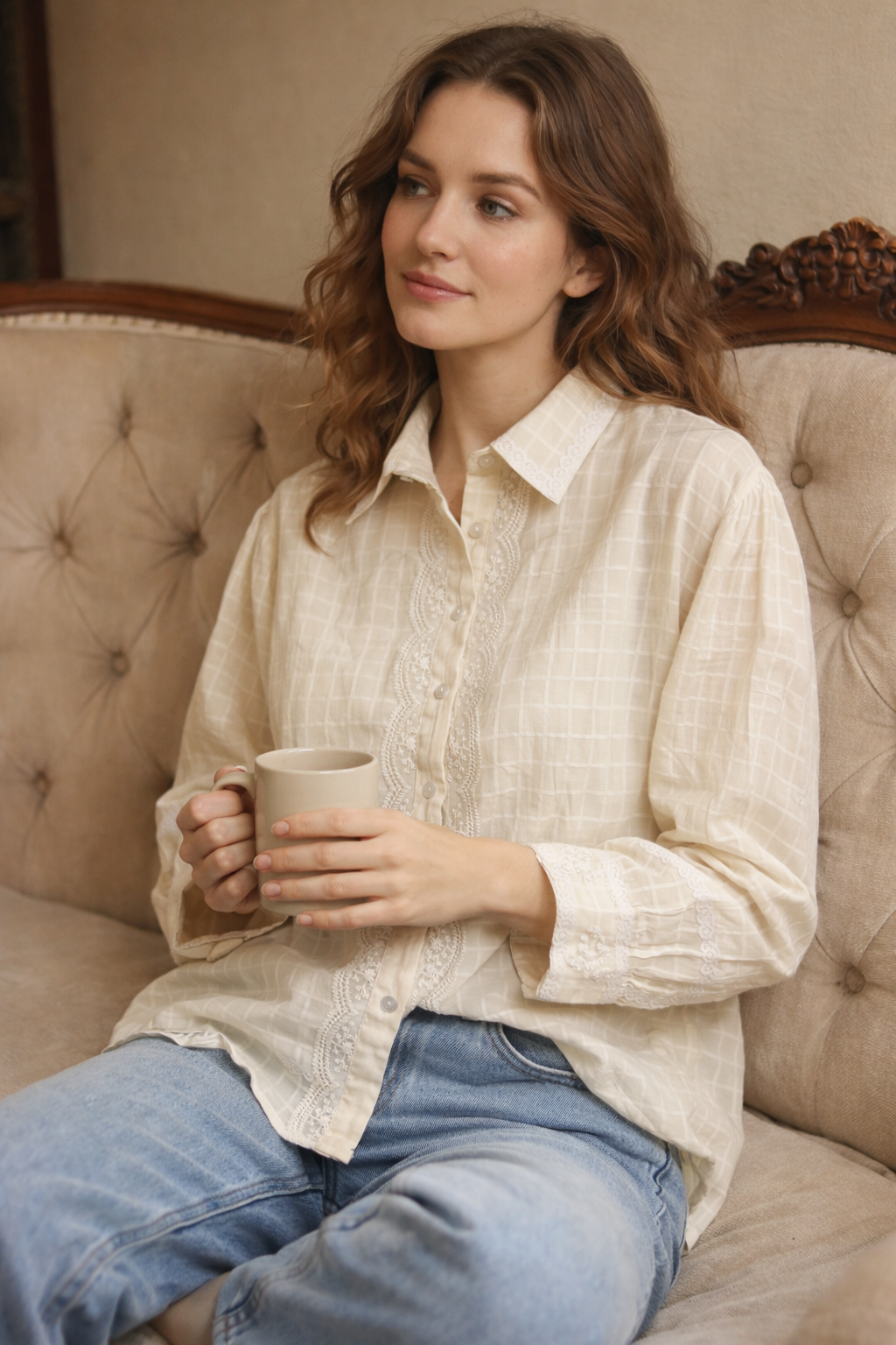 Ivory Lace Shirt