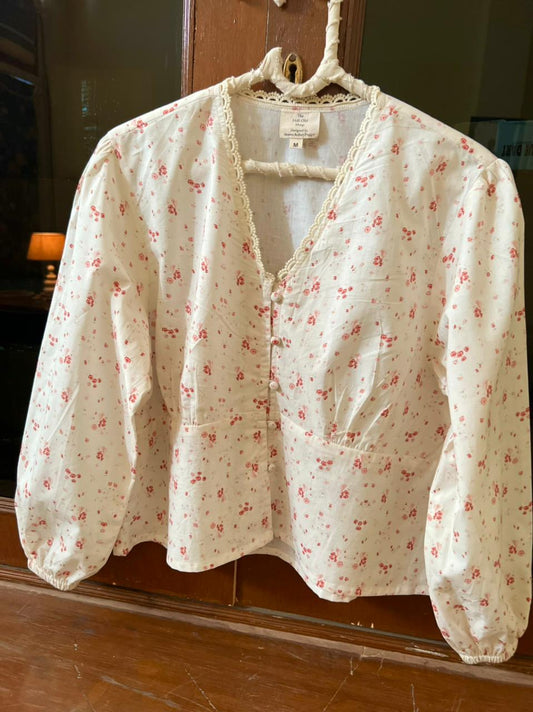 Red Rose Lace Top