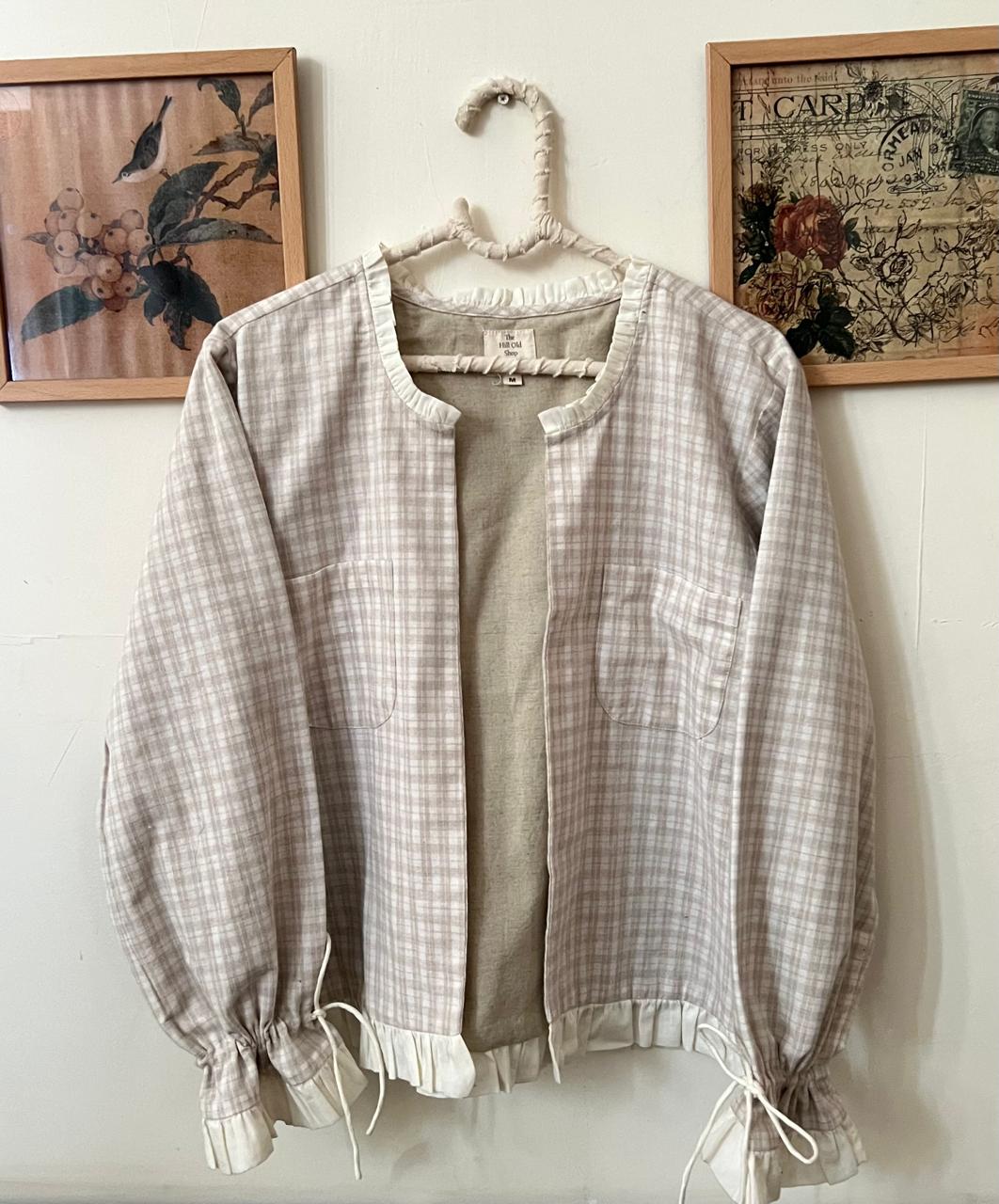 Light Beige Ivory Frill Jacket