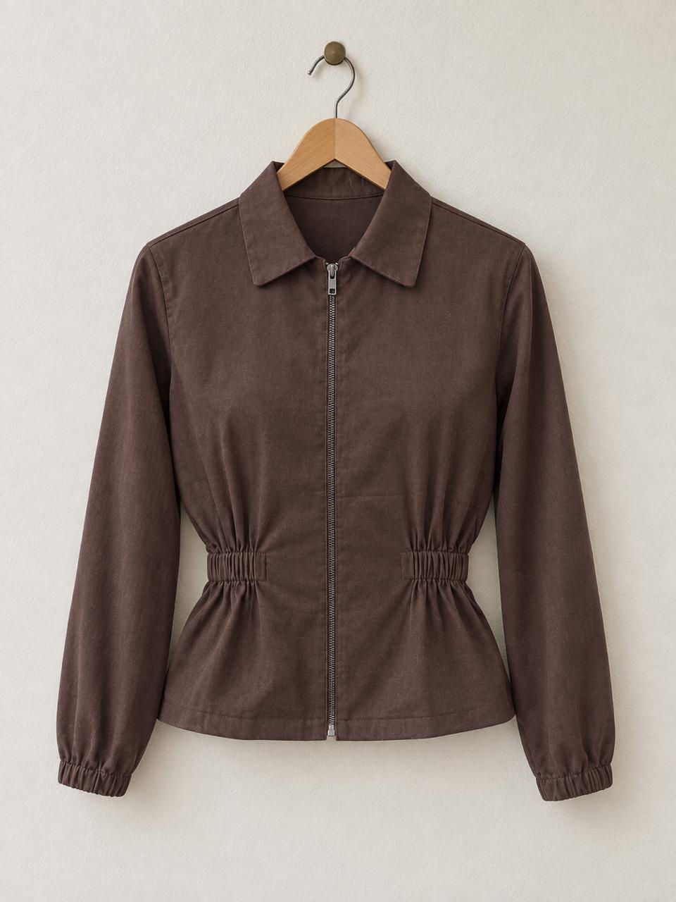 Brown Zipper Jacket